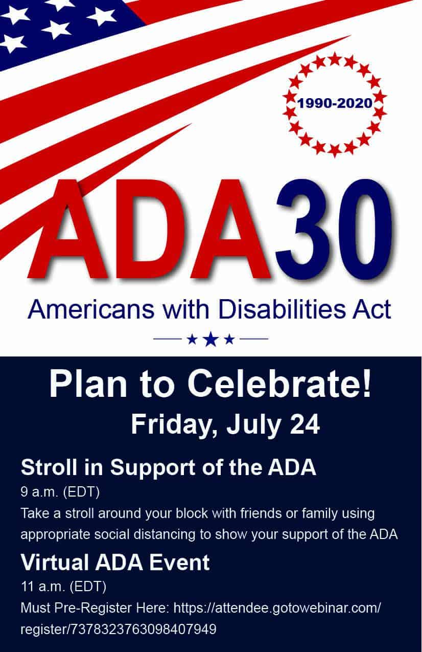 ADA 30 Year Anniversary Celebration July 24, 2020 Atlantic InHome Care